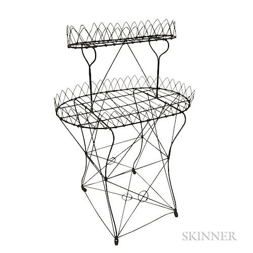 Victorian Wire Two-tier Plant Stand