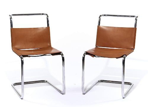 Pair of Vander Roe style chairs