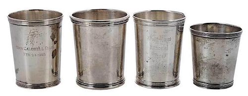Eight Sterling Julep Cups