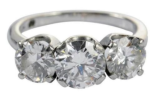 Platinum & Diamond Three Stone Ring