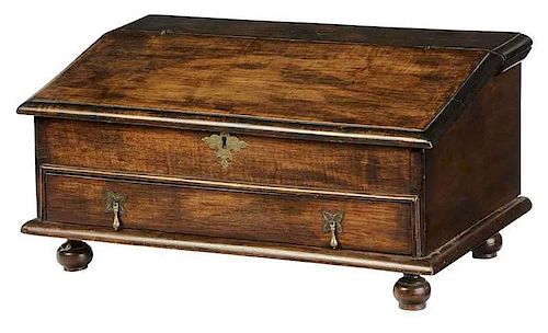 American William and Mary Table Top Writing Desk