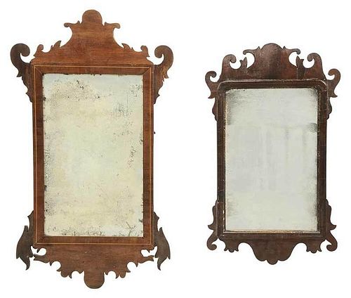 Two George III Mahogany Mirrors