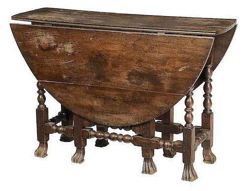 William and Mary Gateleg Table