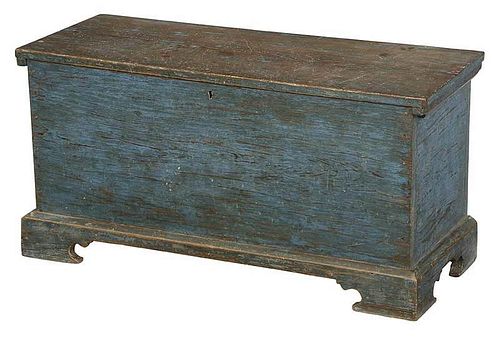 Southern Blue Painted Blanket Chest