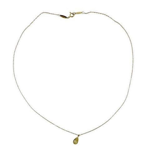 Tiffany &amp; Co 0.53ct Yellow Diamond 18k Gold Necklace