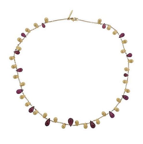 Marco Bicego Paradise Gemstone 18k Gold Necklace