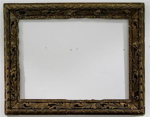 A French Carved Wood Frame Height 32 x width 39 3/4 inches.