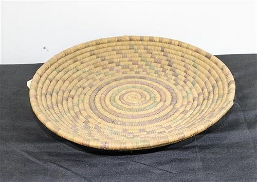 A Native American Basket Diameter 20 1/2 inches.