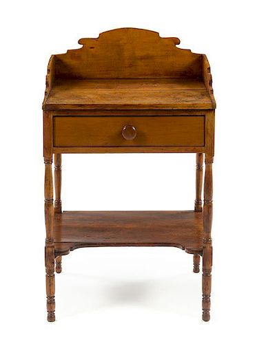 An American Maple Washstand Height 27 1/2 x width 22 3/4 x depth 18 inches.