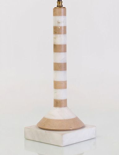 MODERN HARDSTONE STRIPED LAMP, DESIGNED BY JEREMIAH GOODMAN