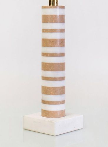 HARDSTONE STRIPED LAMP, DESIGNED BY JEREMIAH GOODMAN
