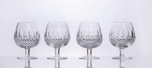 EIGHT WATERFORD CRYSTAL BRANDY SNIFFERS