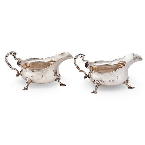 PAIR OF CRICHTON STERLING SILVER SAUCEBOATS