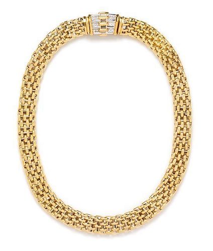 An 18 Karat Yellow Gold and Diamond Convertible Necklace, FOPE, 80.90 dwts.