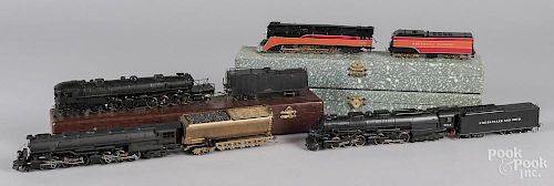 Four HO gauge brass model trains