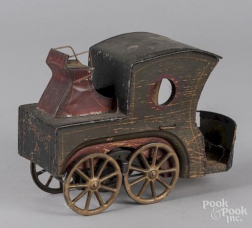 Painted wood and tin hillclimber hansom cab
