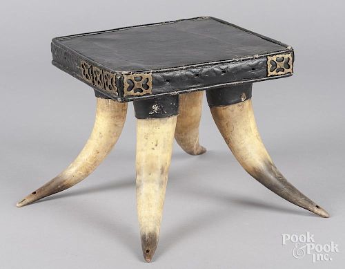 Horn foot stool