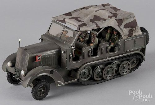 Painted tin German half-track personal carrier