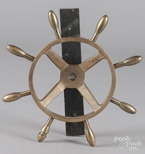 Small brass ships wheel