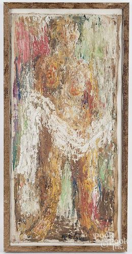 Albert Kotin oil on canvas abstract