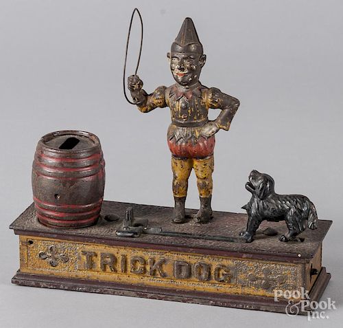 Hubley cast iron Trick Dog mechanical bank.