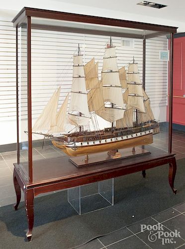 Large ship model of the U.S.S. Constitution