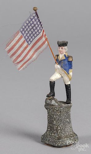 George Washington statue painted candy container