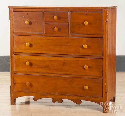 Canadian pine chest of drawers
