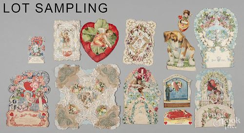 Group of Victorian Valentine cards