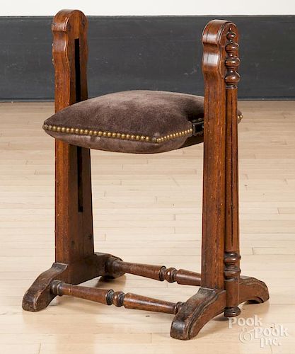Regency mahogany adjustable gout stool