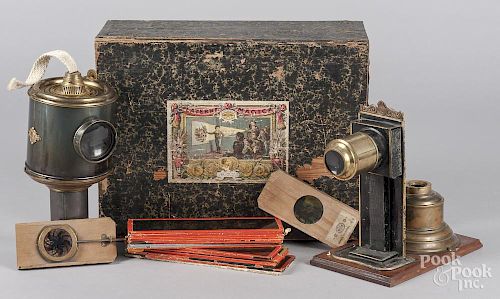 German magic lantern, with slides and original box
