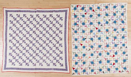 Two pieced quilts