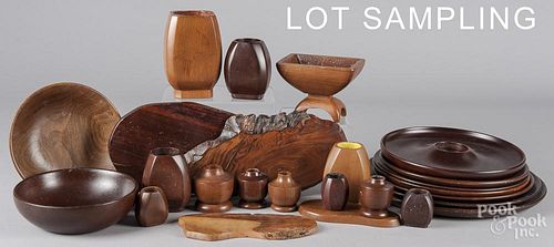 Large collection of woodenware