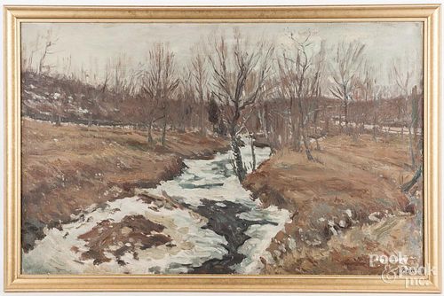 Ernest Meyer oil on canvas landscape