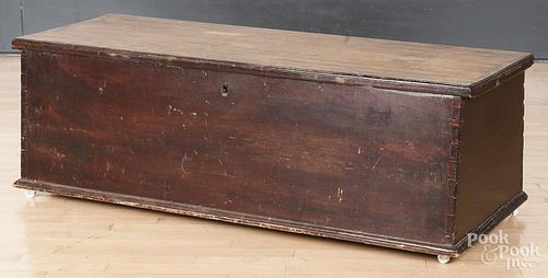 Poplar blanket chest, together with a stand