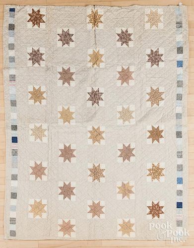 Pieced Old Colony Star quilt