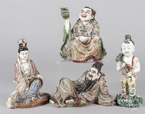 Set of eight Chinese porcelain immortal figures