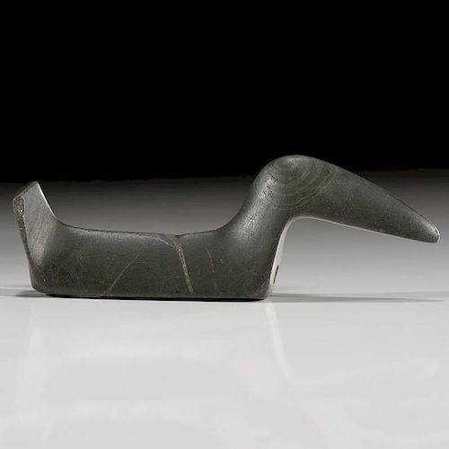 An Elongated, Slate Birdstone, From the Collection of Jan Sorgenfrei