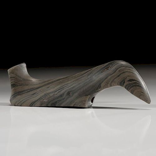 An Elongated Slate Birdstone, From the Collection of Jan Sorgengfrei