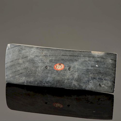 A Rectangular Slate Gorget, From the Collection of Jan Sorgenfrei