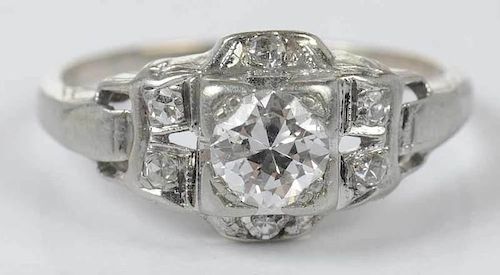Vintage 14kt. Diamond Ring