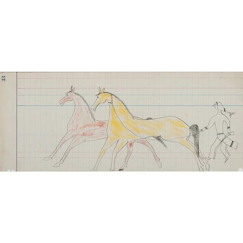 Sioux Ledger Drawing, From the Macnider Ledger Book