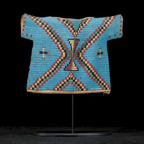 Sioux Child's Beaded Hide Shirt