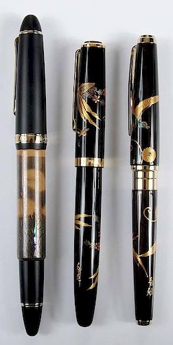 Three Sailor Fountain Pens
