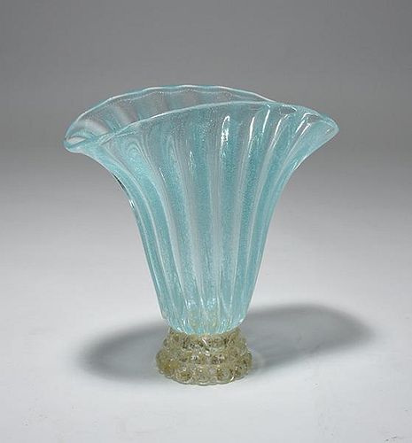 Italian Murano glass (fan vase)
