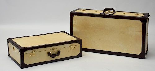 A Italian made Cellerini Firenze steamer trunk along with a suitcase