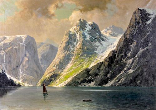 Karl Rohwedder-Ruge "Norwegisch Fjordlandschaft"
