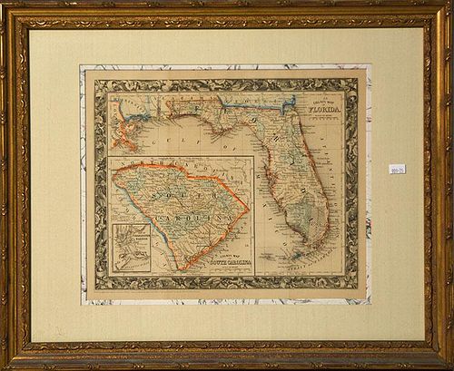 19th C. Mitchells Map of Florida