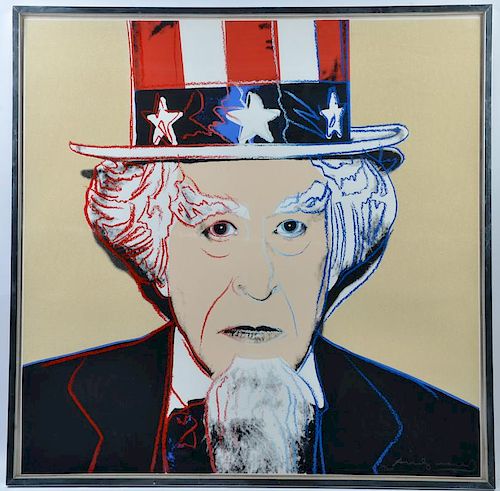 Andy Warhol "Uncle Sam" Screenprint in Colors