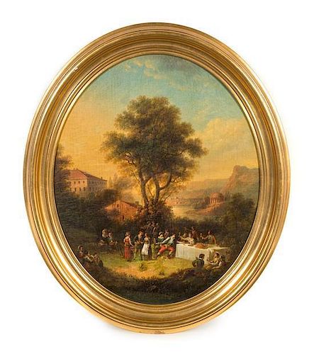 * Attributed to Francesco Zuccarelli, (Italian, 1702-1788), Banquet Scene